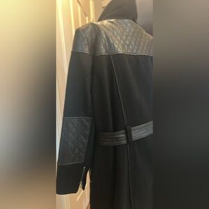 Danier Winter Leather And Wool Coat size Xtra Large